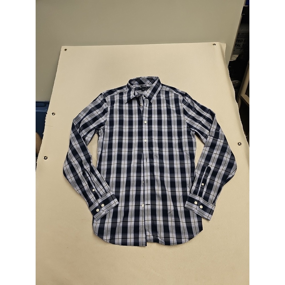 Gap Shirt Mens Medium Plaid Slim Fit Button Long Sleeve 15 151/2 Button Up‎